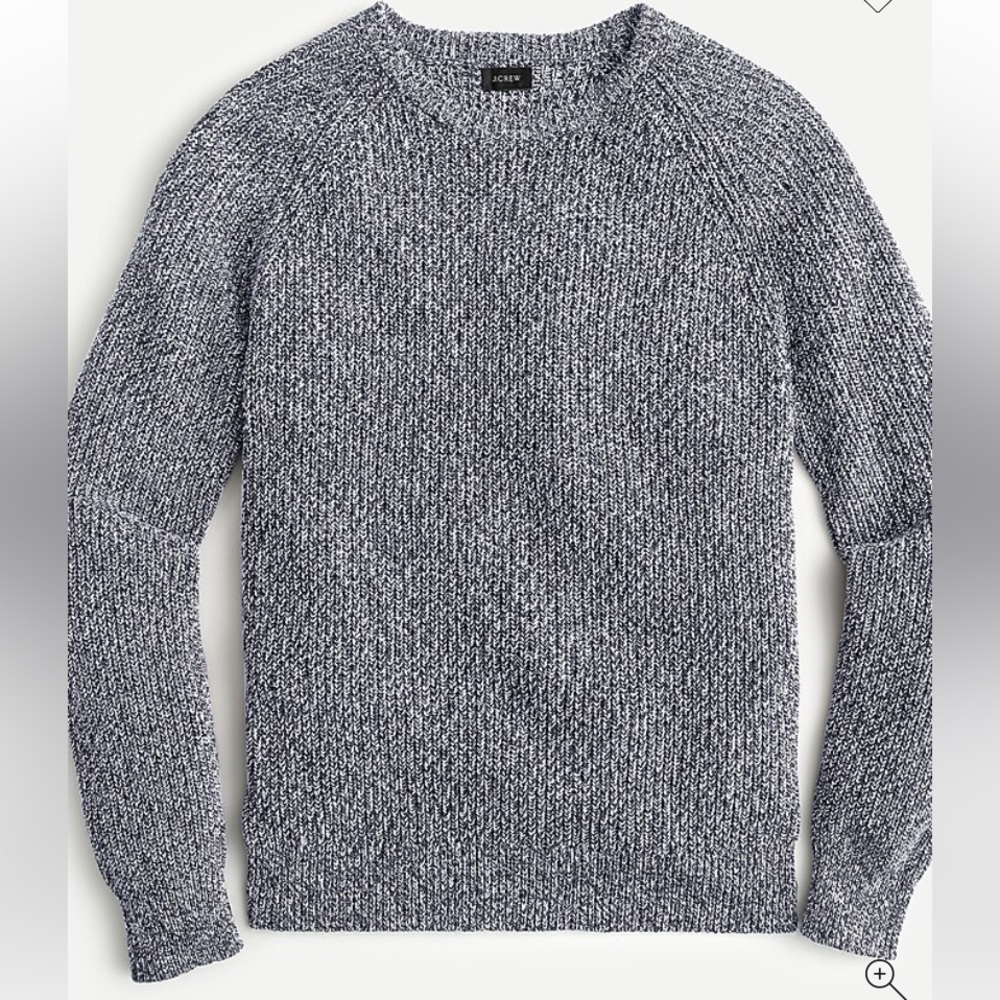 J.Crew | Marled cotton raglan sleeve crew neck sweater
